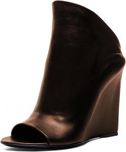 Женские шикарные сандалии-босоножки на танкетке с открытым носком, мягкая стелька, элегантные туфли на выпускной, вечеринку или другое праздничное мероприятие, размеры 4-16 US Wansseny, Brown