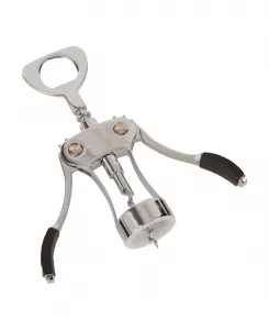 Штопка для вина с зубчатой передачей и крыльями, 18 x 8 x 4 см Rsvp International, черный