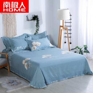 Antarctic Простыня 245х270 см из хлопка с начесом, цвет Xiaolaihua Zhi - Green, комплект с 2 наволочками