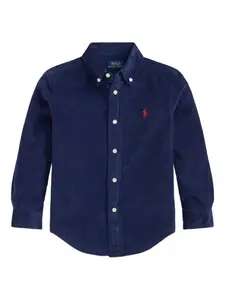Вельветовая рубашка с длинными рукавами POLO RALPH LAUREN KIDS, синий