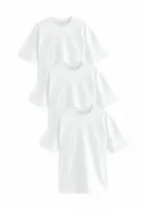 Набор из 3 базовых футболок из плотной ткани Next, Off White