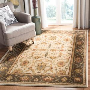 Ковер SAFAVIEH, 201 x 277 см, Heirloom Collection, Creme & Brown, винтажный, без линьки и простой в уходе, идеален для помещений с высокой проходимостью в гостиной, спальне (HLM1666-1125)