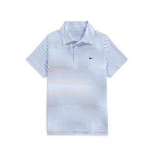 Полосатая рубашка-поло Bradley для мальчиков Vineyard Vines - Little Kid, Big Kid, синий