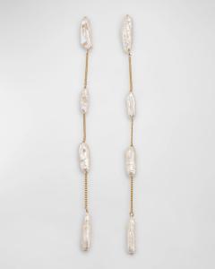 Серьги-подвески с жемчугом Amun Cult Gaia, цвет Pearl