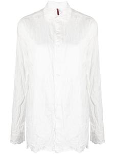 Daniela Gregis рубашка с длинными рукавами и жатым эффектом, белый