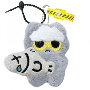 AIZIYUO Очаровательная лечебная рыболовная плюшевая кукла маленький черный кот высота 10,5 см