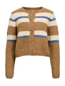 Вязаный кардиган OBJECT, кремовый/темно-бежевый