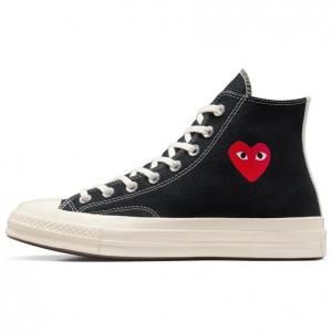 Chuck Taylor All Star 70 Hi Comme Des Garcons PLAY Single Heart Black Converse