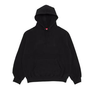 Толстовка с капюшоном Supreme из атласа и аппликацией, цвет Черный