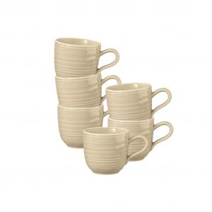 Кофейная чашка Espressotassen Terra 0,09 л, набор из 6 штук Seltmann Weiden, Sandbeige