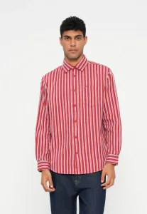 Рубашка из полосатой саржи свободного кроя Tommy Jeans, Terracotta Red