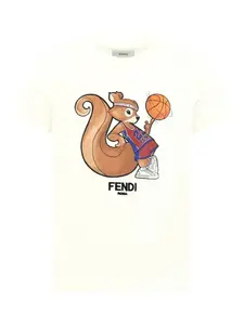 Футболка с принтом FENDI KIDS, белый