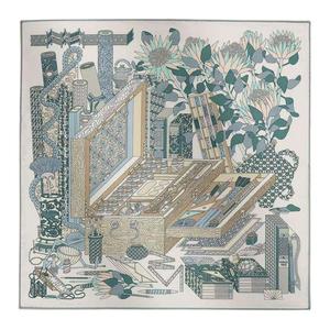 HERMES Шёлковый шарф женский разноцветный, Multicolor