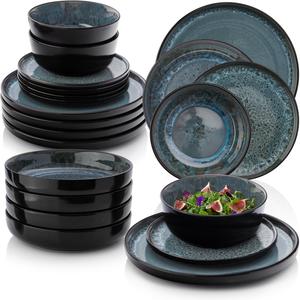 Набор посуды Manila - 24 предмета из керамики Sänger, синий