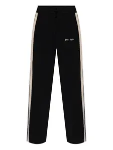 Спортивные брюки с вышитым логотипом и полосами Palm Angels, черный