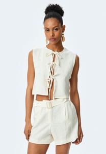 Топ TIE-UP CROP - Blouse Koton, бежевый