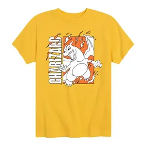 Футболка с рисунком покемона Чаризарда для мальчиков 8-20 лет Licensed Character, желтый