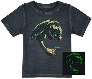 Футболка Drachenzähmen leicht gemacht Kids - Ohnezahn - Druck leuchtet im Dunkeln, разноцветный