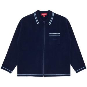 Свитер Supreme Zip Up Polo Sweater, Navy