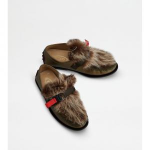 Кожаные лоферы TOD's, зеленый