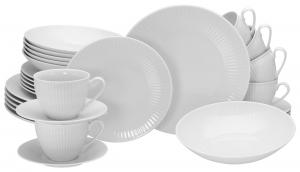 КОМПЛЕКСНЫЙ ОБЕД «Белая Валенсия»: набор из 30 предметов на 6 персон Creatable, белый