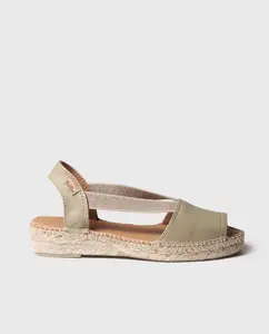 Женские кожаные эспадрильи на танкетке с резинкой Toni Pons, зеленый