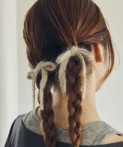 Вязаная ленточная двойная манжета для волос Goldy, цвет Beige