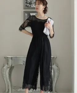 Платье-брюки, платье для вечеринки в знак благодарности, платье для мамы, свадебное платье, вечернее платье, платье для приглашения, платье для особого случая, платье для встречи выпускников Pourvous, цвет Black