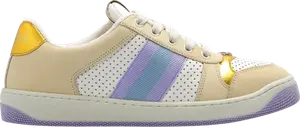 Кроссовки Gucci Wmns Screener 'Beige Purple', кремовый