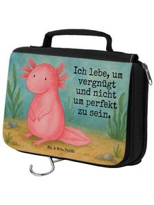 Mr. & Mrs. Panda Милая косметичка в виде аксолотля с надписью белого цвета