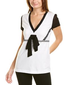 Футболка Twinset с V-образным вырезом, белый