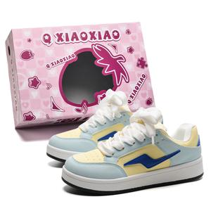 Circle small Женские низкие скейтерские кроссовки желто-синие, цвет Yellow Blue