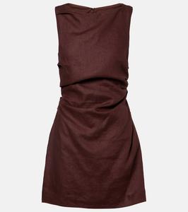 Льняное мини-платье Aloisa Faithfull, Carob