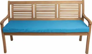 Подушка для скамейки 140×60×7 см, синяя - подушка для сиденья садовой скамейки со съемным чехлом, удобная набивка для использования на улице и на террасе