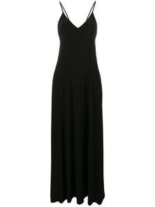 Norma Kamali платье макси с V-образным вырезом, черный