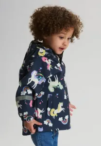 Водонепроницаемая куртка с принтом единорогов Polarn O. Pyret, Mood Indigo