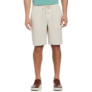 Мужские шорты-карго без застежек Cubavera из льняной смеси, цвет Silver Lining