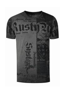 Футболка с принтом по всей поверхности в подержанном стиле RUSTY NEAL, антарцитовый