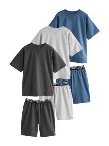 Пижама Next, темно-синий/антрацит/светло-серый