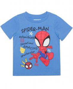 Детская футболка с коротким рукавом для мальчиков, размер 2T-5T Spider-Man, Blue