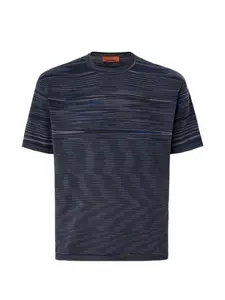 Футболка в полоску с круглым вырезом Missoni, синий