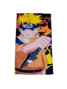 Naruto Банное полотенце Наруто из 100% хлопка, пляжное полотенце 70x140 см оранжевого цвета