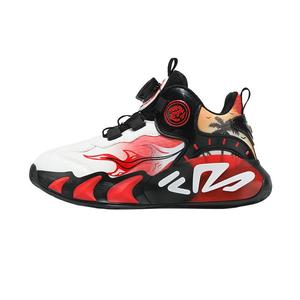 Кроссовки баскетбольные низкие детские Cushioning Rebound Abrasion Resistant PROTECTCAMEL, черный красный