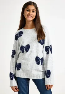 Свитер жаккардовый джемпер Lindex, Grey Melange