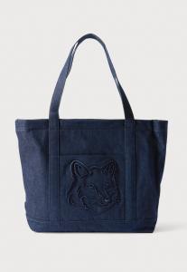 Сумка-шоппер Maison Kitsuné FOX HEAD LARGE TOTE, Indigo/Blue