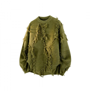 Трикотажный свитер Unisex с круглым вырезом Moderate Others VanCamel, army зеленый[comfortable and skin-friendly, quality upgraded]