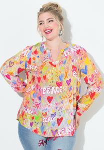 Блуза Angel of Style HEART PATTERN LONG SLEEVES, Multicolour/Multi-Coloured