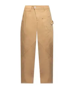 Брюки с логотипом Jw Anderson, бежевый