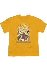 Футболка с коротким рукавом для подростков Justice League of America United Gildan, золотой