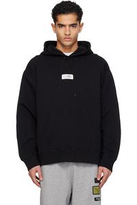 Худи с нашивкой и логотипом Mm6 Maison Margiela, черный